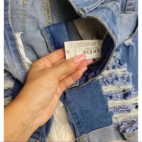 SHEIN Distressed Denim Shorts - Picture 6 of 6